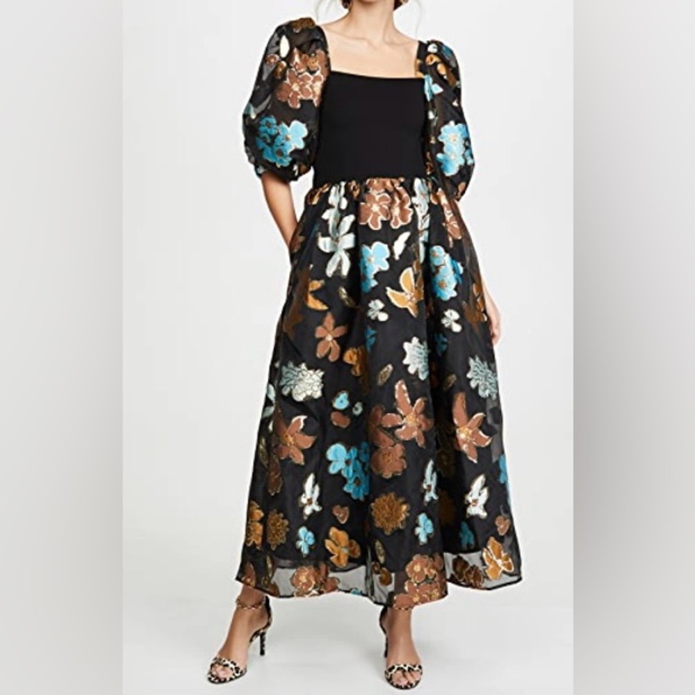 Stine Goya 3/4 Length Monika Brocade Evening Gown